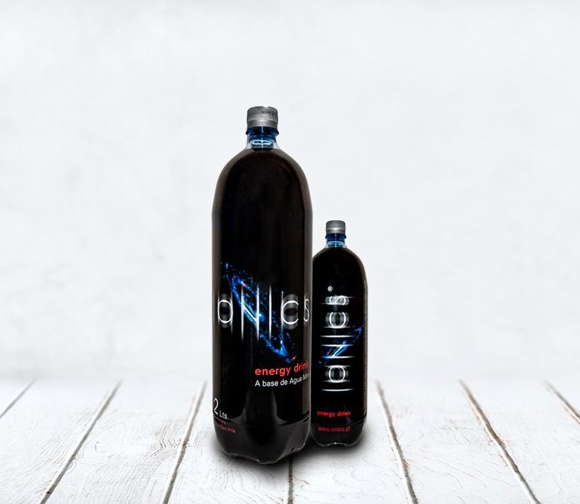 IONICS, bebida energética a base de agua mineral, en formatos de 2 y 1,5 litros
